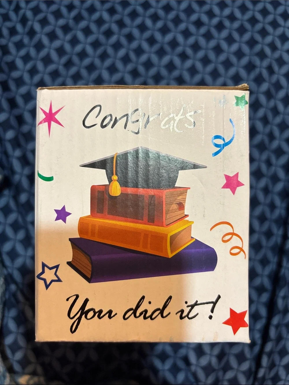 Graduation 'Grad!' Ceramic Mug with Colorful Stars